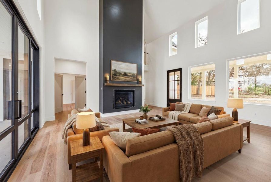 Throughout the home, custom steel doors provide both style and durability.