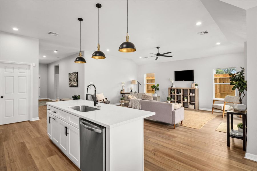 Furnished interior view inside a new home in , Houston (Image 9).