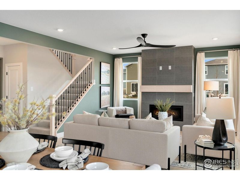 Furnished interior view inside a new home in Hidden Creek, Frederick (Image 31). Furnished interior view inside a new home in Hidden Creek, Frederick (Image 31).