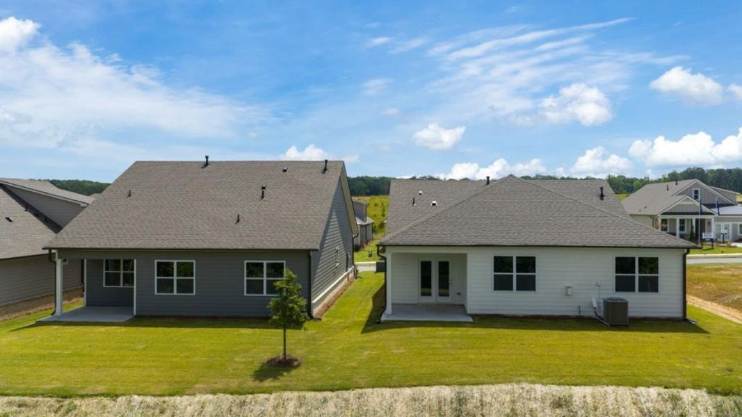 Front exterior of a new home in Hamptons at Riverwood North, Dallas, GA, highlighting curb appeal (Image 28).