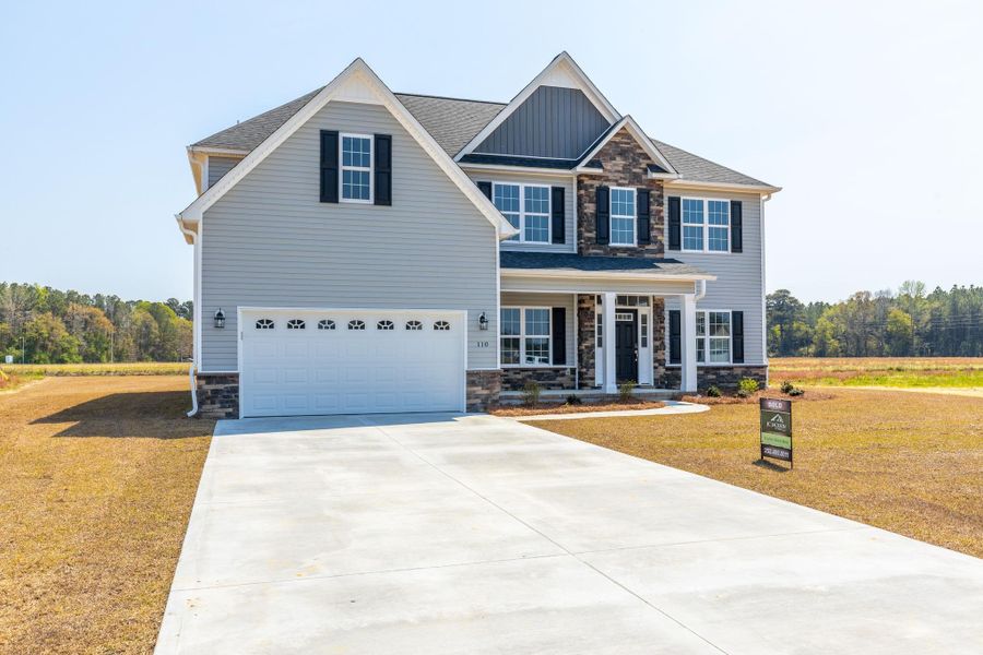 Representative exterior photo of a completed home built from the Clayton A by JC Jackson Homes,LLC in Heritage Pointe, Newport, NC (Image 26).