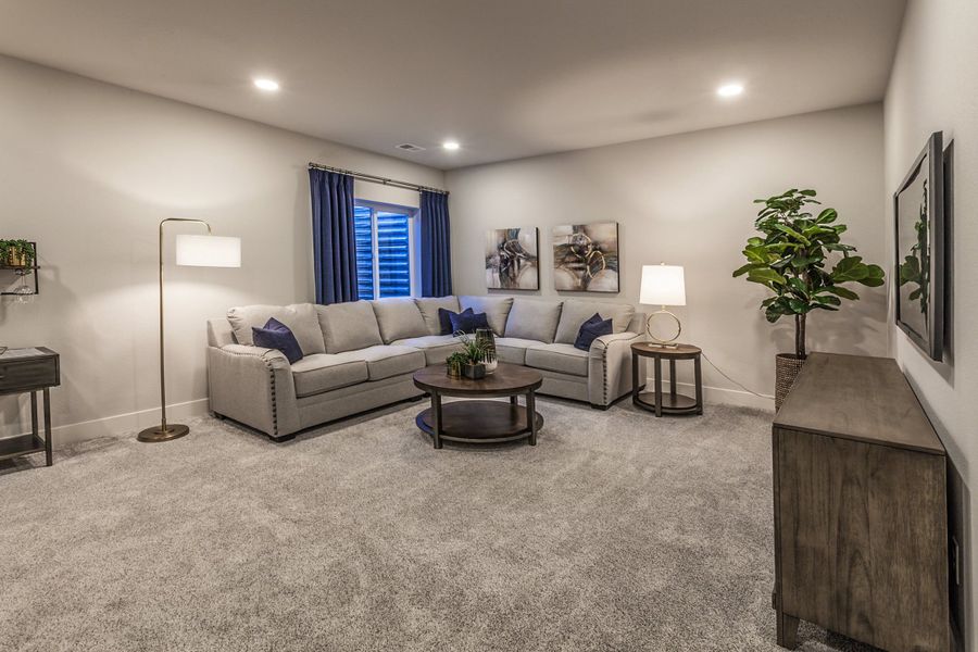 Representative furnished interior of a home built from the Newton by Hartford Homes in Trailside, Timnath (Image 44).