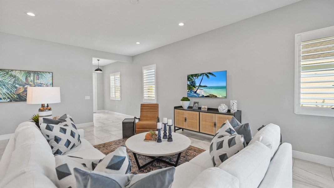 Furnished interior view inside a new home in Palm Grove, Lakewood Ranch (Image 5). Furnished interior view inside a new home in Palm Grove, Lakewood Ranch (Image 5).
