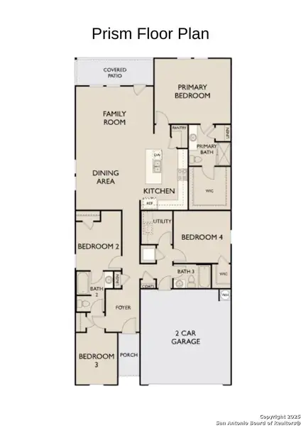 2D floor plan layout of this home in Liberte, Converse, TX (Image 2).