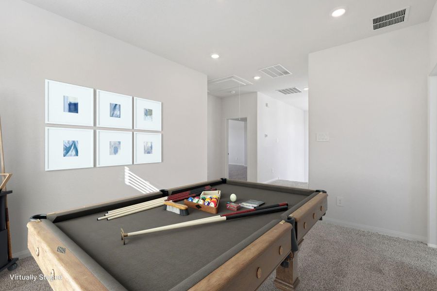 Furnished interior view inside a new home in Kemah Crossing - Luxe Series, Kemah (Image 9). Furnished interior view inside a new home in Kemah Crossing - Luxe Series, Kemah (Image 9).