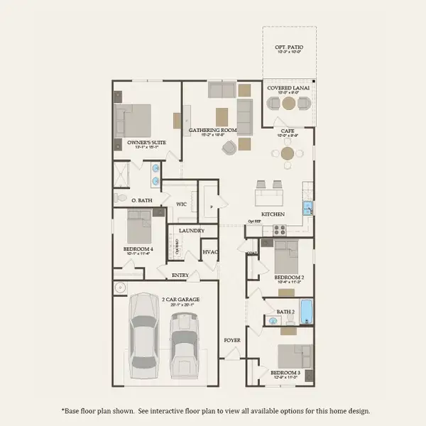 2D floor plan layout for the Ibis by Centex in Muller Ridge, Blythewood, SC (Image 3).