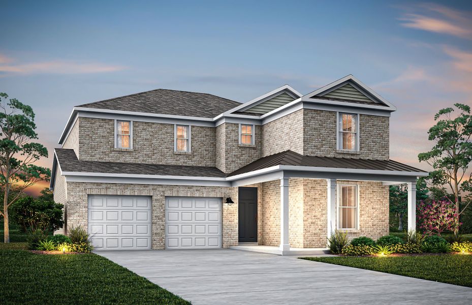 Front exterior of a new home in Devonshire, Old Hickory, TN, highlighting curb appeal (Image 18).