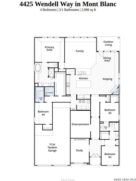 2D floor plan layout of this home in Mont Blanc, Schertz, TX (Image 3). 2D floor plan layout of this home in Mont Blanc, Schertz, TX (Image 3).