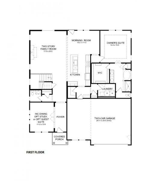 2D floor plan layout for the Winston by Fischer Homes in Breakfast Point East, Panama City Beach, FL (Image 3).
