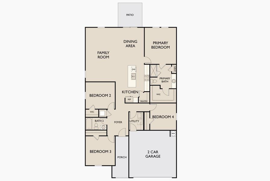 2D floor plan layout for the Firefly by Starlight Homes in Brookshire at Legacy Hills, Celina, TX (Image 3).