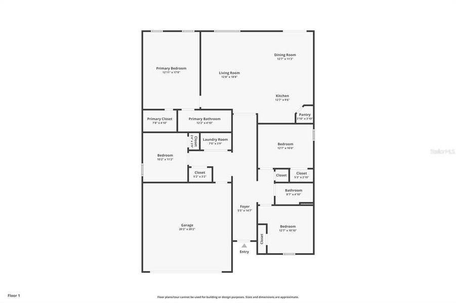 2D floor plan layout of this home in , Brooksville, FL (Image 5).
