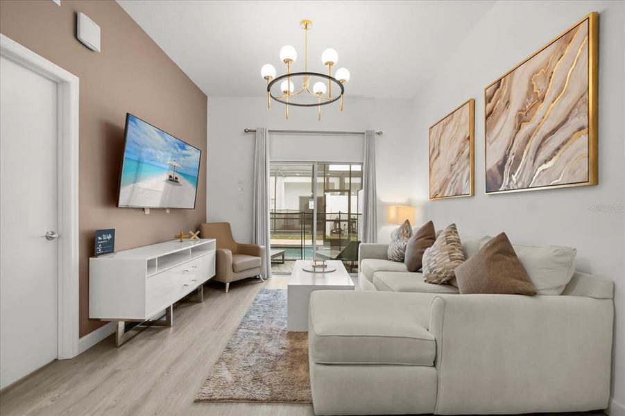 Furnished interior view inside a new home in , Davenport (Image 8).