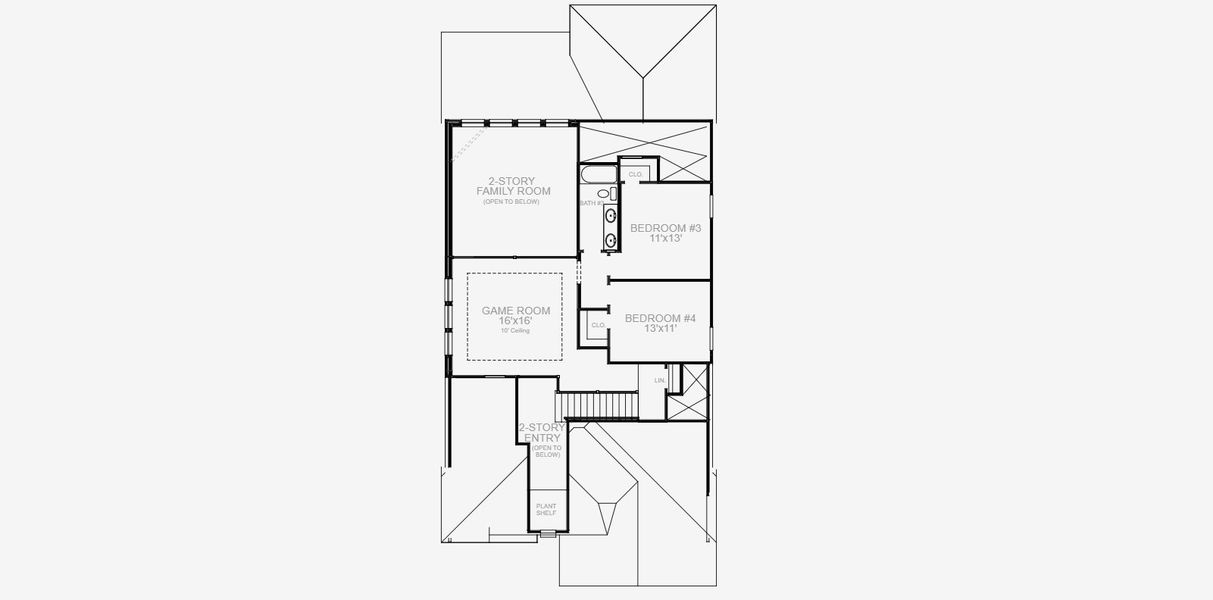 2D floor plan layout for the 2594W by Perry Homes in Lariat 45', Liberty Hill, TX (Image 20). 2D floor plan layout for the 2594W by Perry Homes in Lariat 45', Liberty Hill, TX (Image 20).