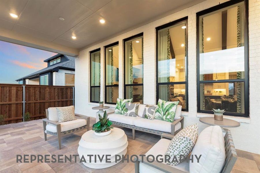Exterior details and patio area of a home in Sonoma Verde, McLendon-Chisholm (Image 2).