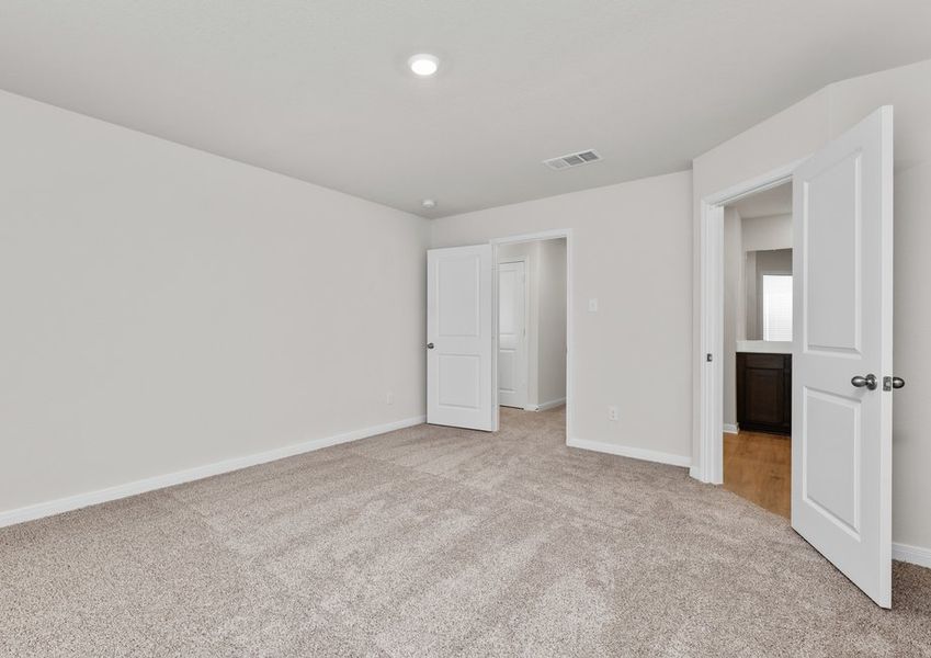 The master suite has a large bedroom, ensuite bathroom and a walk-in closet. The master suite has a large bedroom, ensuite bathroom and a walk-in closet.