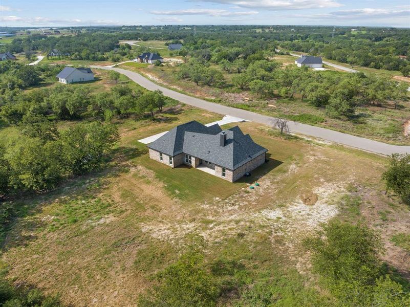 View from above of property