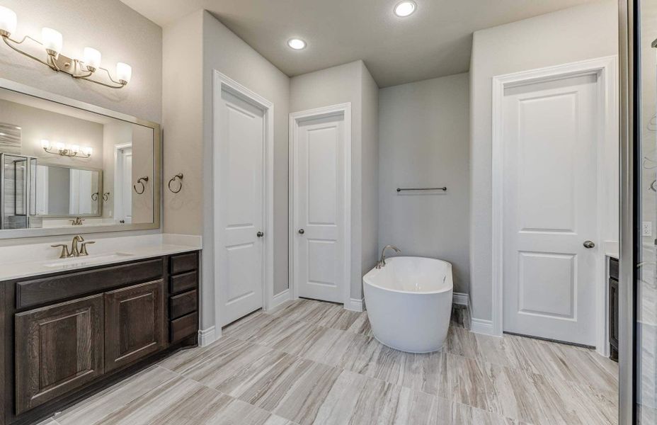 Representative furnished interior of a home built from the 3798 by Ravenna Homes in The Woodlands Hills 65′, Willis (Image 26).