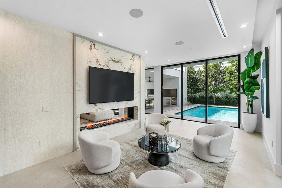 Furnished interior view inside a new home in , Delray Beach (Image 52).