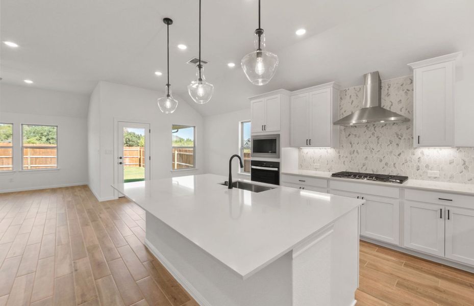Furnished interior view inside a new home in Saddleback at Santa Rita Ranch, Liberty Hill (Image 7). Furnished interior view inside a new home in Saddleback at Santa Rita Ranch, Liberty Hill (Image 7).