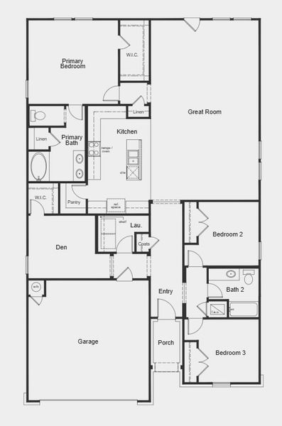 Image 3 representing the Plan 1964 by KB Home in Hidden Trails, Belton, TX.