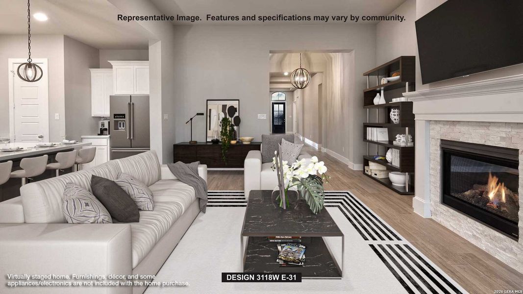 Furnished interior view inside a new home in Veramendi, New Braunfels (Image 5).