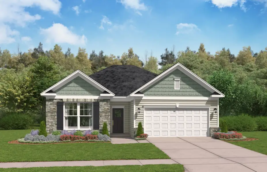 Representative exterior photo of a completed home built from the The Everest by Stanley Martin Homes in Bell Meadows, Winnabow, NC (Image 33).