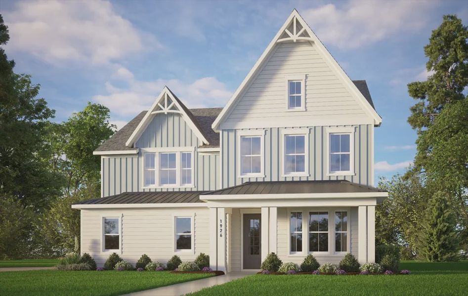 Representative exterior photo of a completed home built from the The Hampton by RobuckHomes in Kennebec Crossing, Angier, NC (Image 48). Representative exterior photo of a completed home built from the The Hampton by RobuckHomes in Kennebec Crossing, Angier, NC (Image 48).