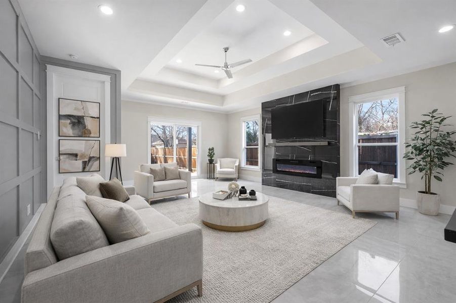 Furnished interior view inside a new home in , Dallas (Image 7).