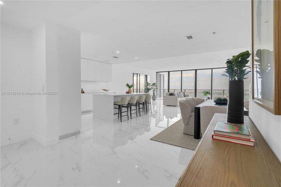 Furnished interior view inside a new home in , Miami (Image 11).