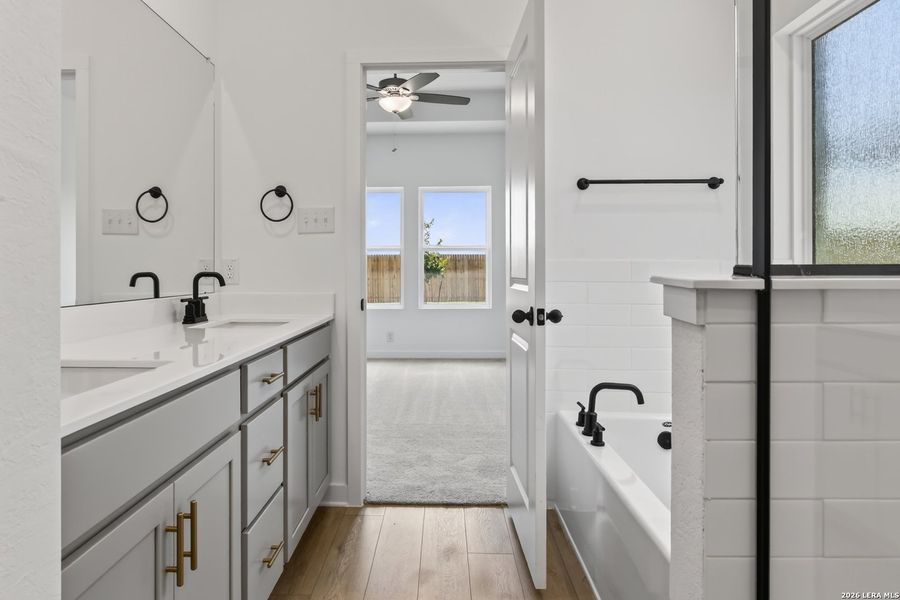 Furnished interior view inside a new home in Nopal Valley, San Antonio (Image 12).