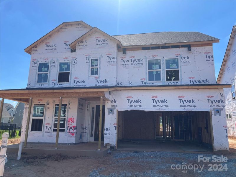 Waverly Farmhouse Exterior - Currently Framing