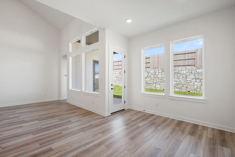 Spacious, unfurnished interior of a new home in Park Collection at Lariat, Liberty Hill (Image 21). Spacious, unfurnished interior of a new home in Park Collection at Lariat, Liberty Hill (Image 21).