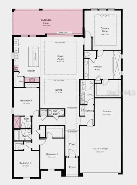 2D floor plan layout of this home in Colbert Landings, Palm Coast, FL (Image 2). 2D floor plan layout of this home in Colbert Landings, Palm Coast, FL (Image 2).