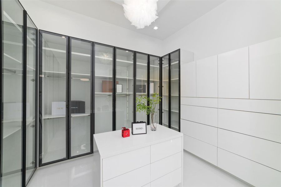 A boutique-style dressing rooms...