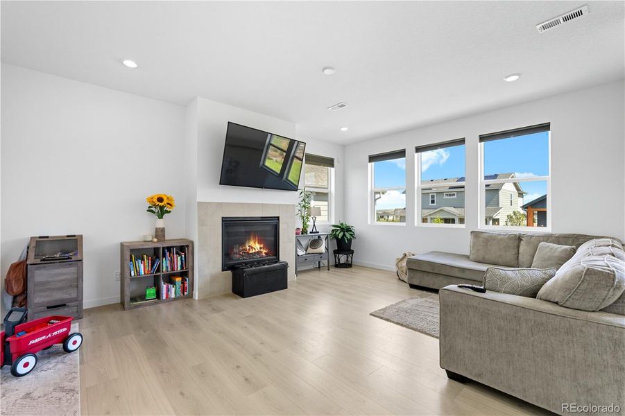 Furnished interior view inside a new home in Ascent Village at Sterling Ranch - Single Family Homes, Littleton (Image 37). Furnished interior view inside a new home in Ascent Village at Sterling Ranch - Single Family Homes, Littleton (Image 37).