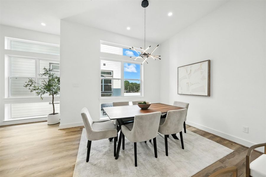 Dining Room with oversized windows Dining Room with oversized windows