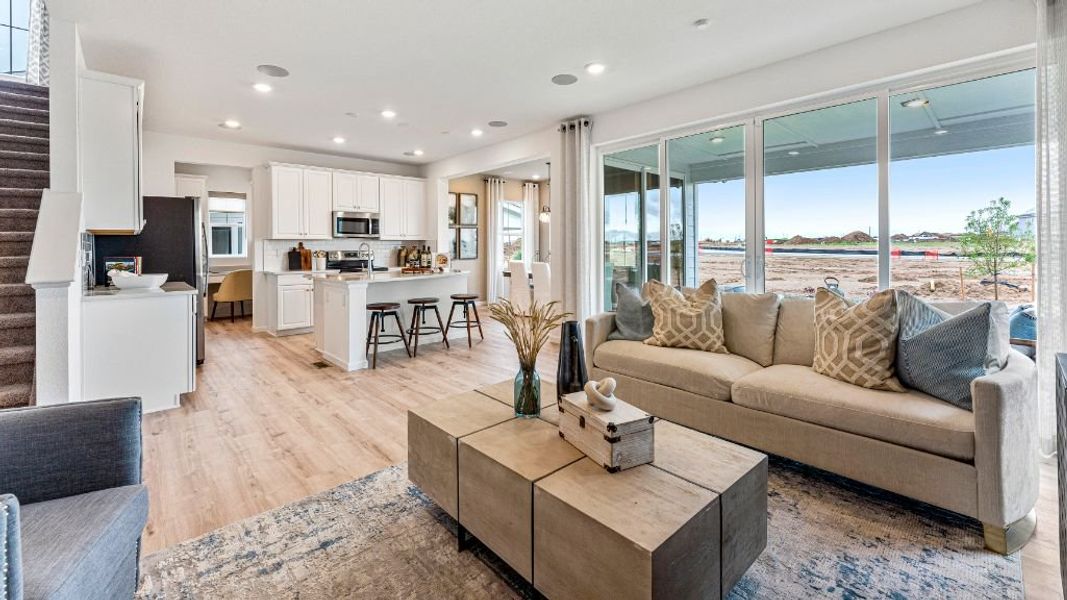 Furnished interior view inside a new home in The Aurora Highlands, Aurora (Image 10).