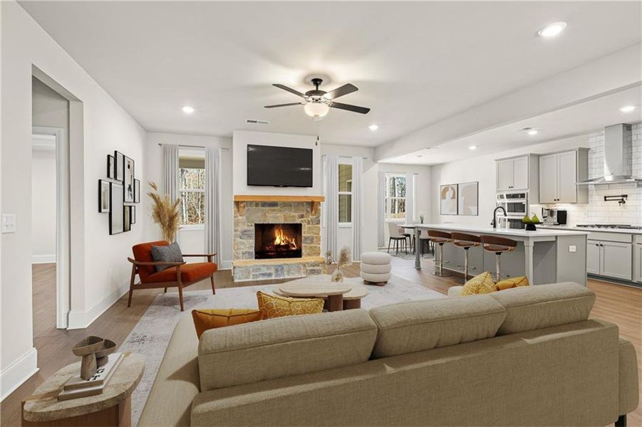 Furnished interior view inside a new home in Salacoa, Calhoun (Image 23).