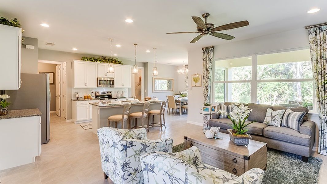 Representative furnished interior of a home built from the Jaden by D.R. Horton in South Gulf Cove, Port Charlotte (Image 8).