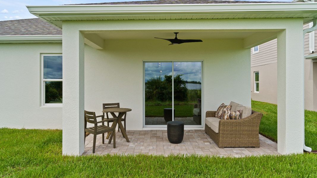 Representative exterior photo of a completed home built from the Castaway by DRB Homes in Willowbrook North, Winter Haven, FL (Image 27).