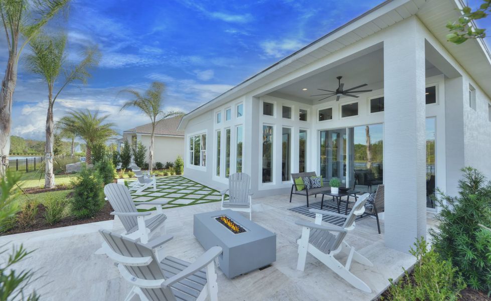 Exterior details and patio area of a home in Mosaic, Daytona Beach (Image 3). Exterior details and patio area of a home in Mosaic, Daytona Beach (Image 3).