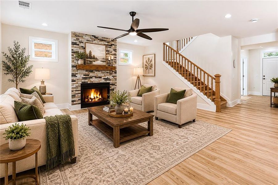 Furnished interior view inside a new home in , Clermont (Image 11). Furnished interior view inside a new home in , Clermont (Image 11).