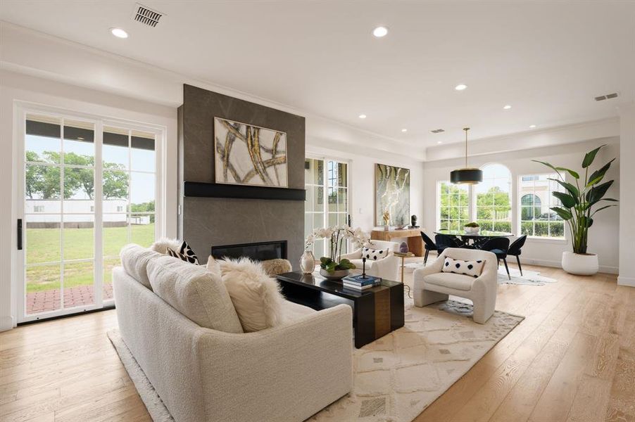 Furnished interior view inside a new home in , Flower Mound (Image 12). Furnished interior view inside a new home in , Flower Mound (Image 12).