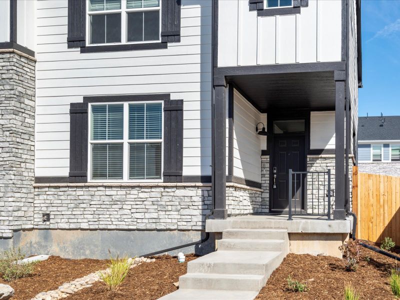 The Keystone floorplan exterior image taken at a Meritage Homes community in Aurora, CO.