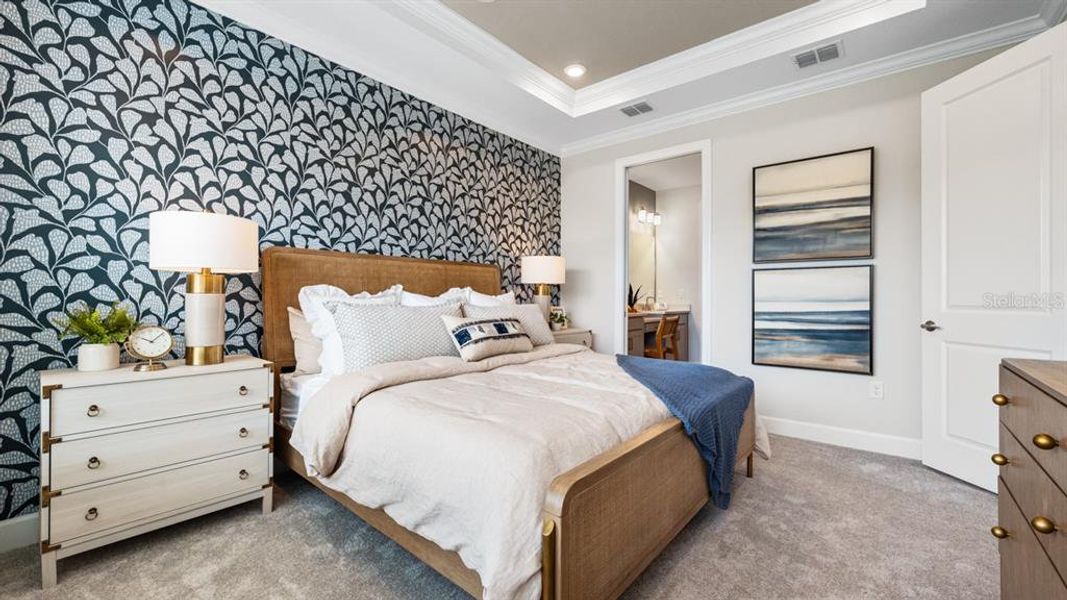 Furnished interior view inside a new home in Esplanade at Wiregrass Ranch, Wesley Chapel (Image 11).