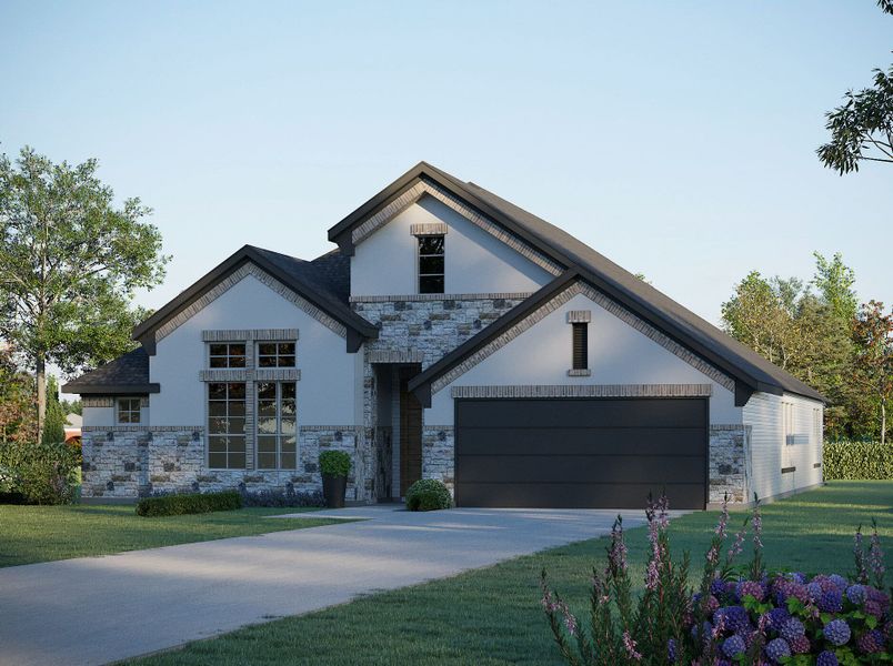 Representative exterior photo of a completed home built from the Fillmore 4125 by GFO Home in Santa Rita Ranch, Liberty Hill, TX (Image 3).