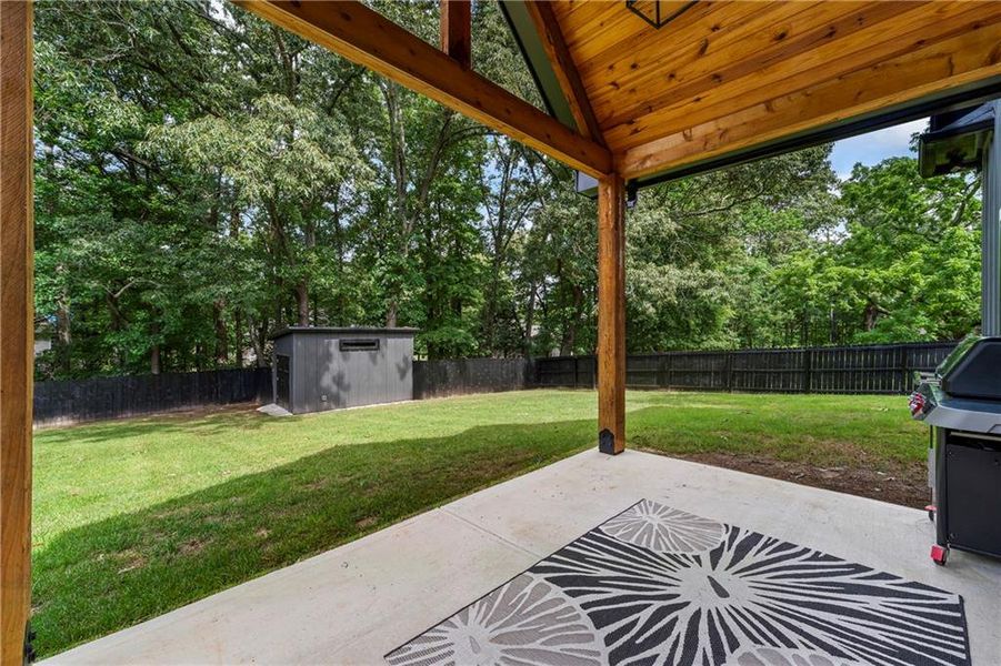 Exterior details and patio area of a home in , Buford (Image 40). Exterior details and patio area of a home in , Buford (Image 40).
