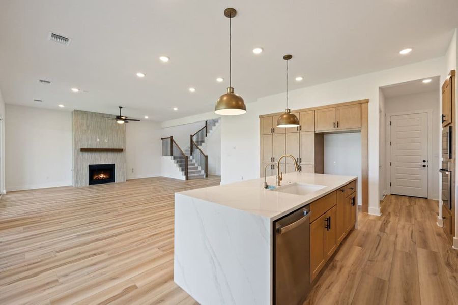 Furnished interior view inside a new home in Lariat, Liberty Hill (Image 15).
