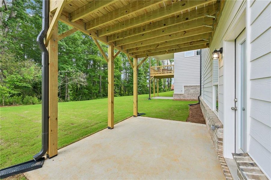 Exterior details and patio area of a home in Martin Springs - Estate Series, Lawrenceville (Image 28). Exterior details and patio area of a home in Martin Springs - Estate Series, Lawrenceville (Image 28).