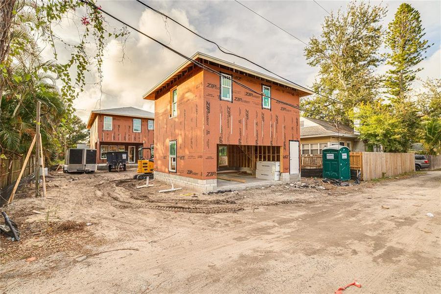 In-progress construction of a new home in , St. Petersburg, FL (Image 4).